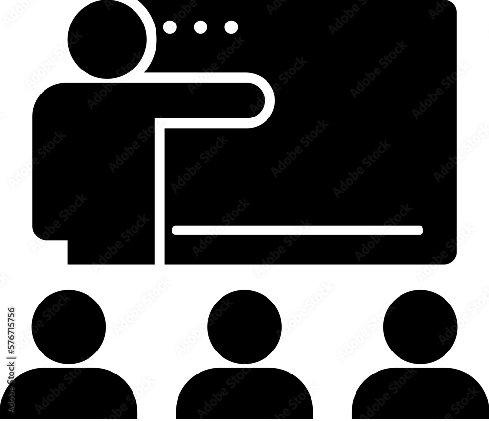 class, education icon. Simple glyph vector of business set for UI and UX, website or mobile application on white background on white background