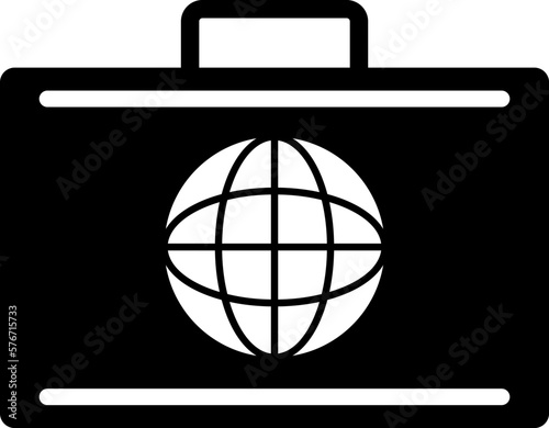 bag, baggage icon. Simple glyph vector of business set for UI and UX, website or mobile application on white background on white background