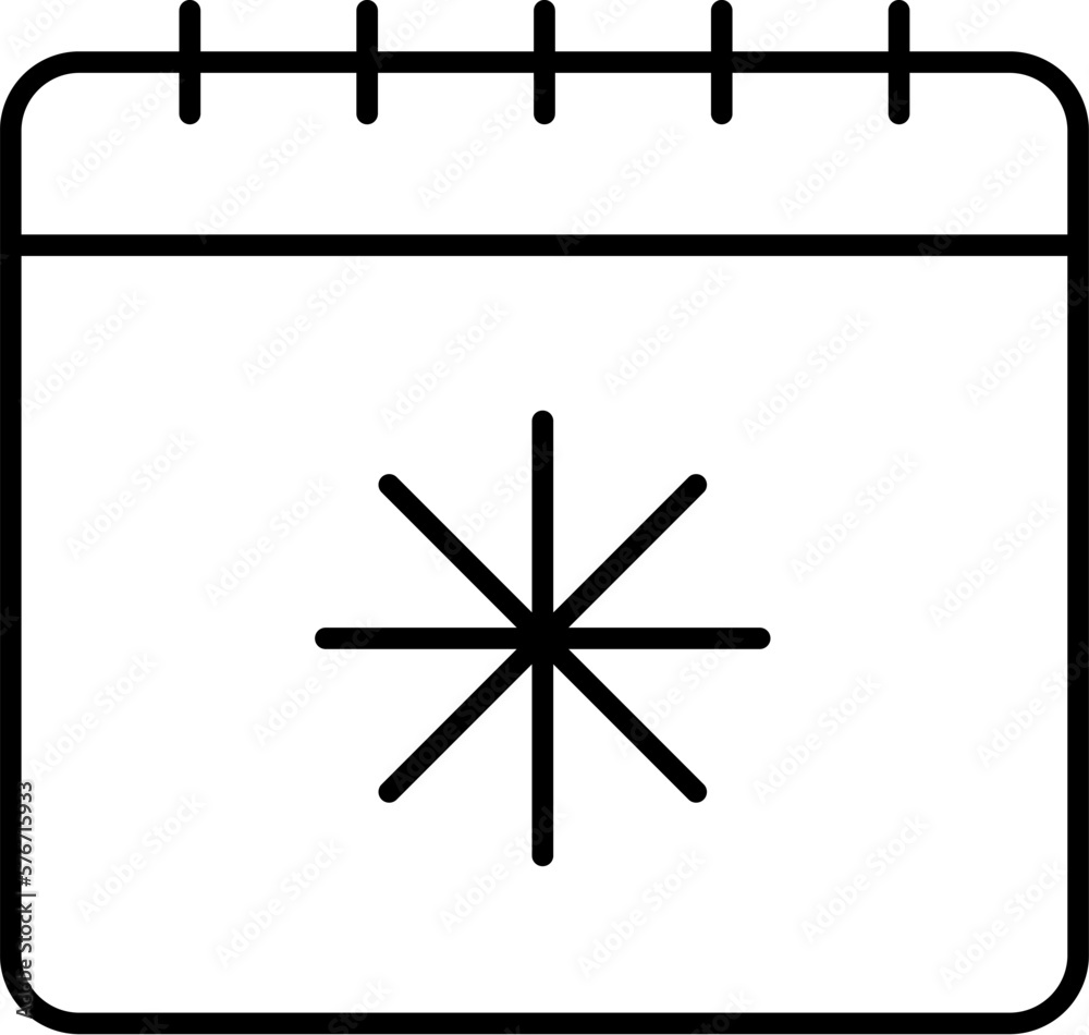 Calendar, snow vector icon Calendar, snow vector icon