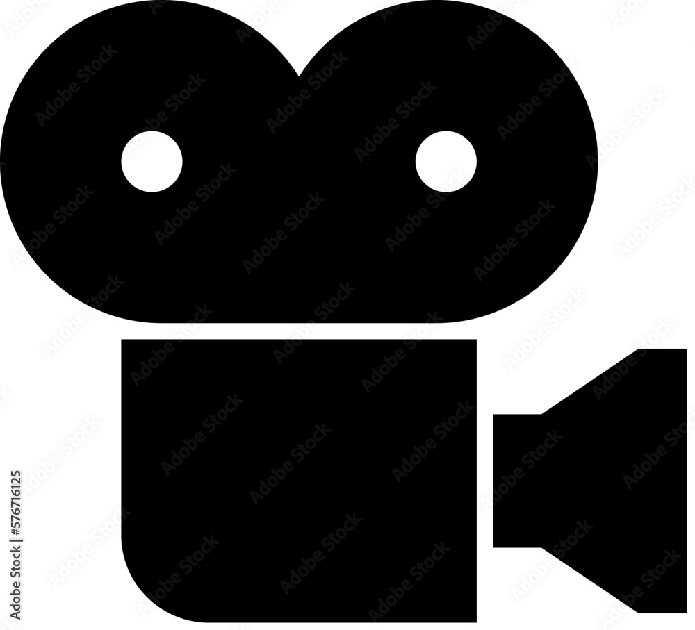 Video camera icon. Simple glyph vector of cinema for UI and UX, website or mobile application on white background Video camera icon. Simple glyph vector of cinema for UI and UX, website or mobile application on white background