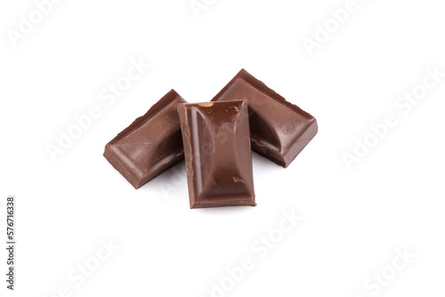 Chocolate sweet brown dark milk on white