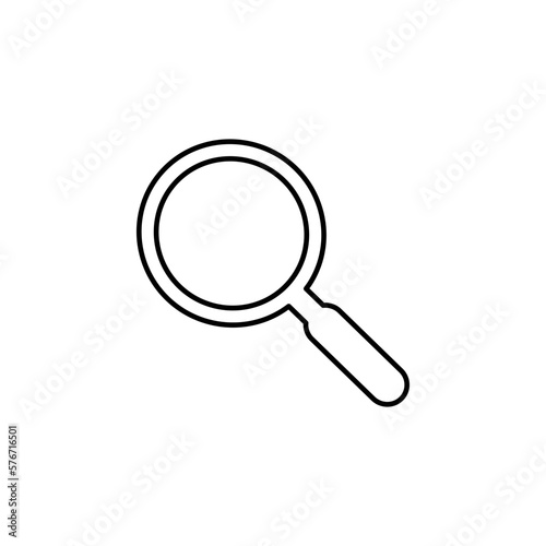 magnifying glass outline icon. Simple vector for UI and UX, website or mobile application on white background