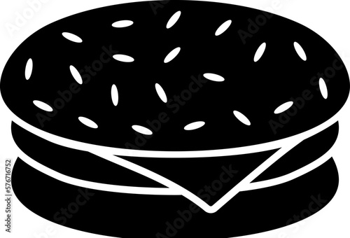 hamburger, cutlet vector icon