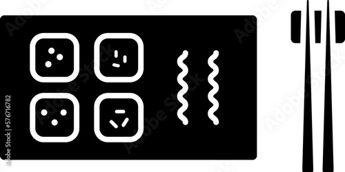 sushi, fish vector icon