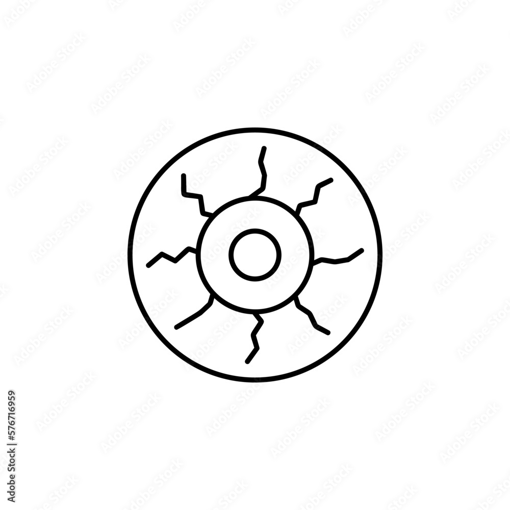 Eye icon. Simple outline vector of halloween for UI and UX, website or mobile application on white background Eye icon. Simple outline vector of halloween for UI and UX, website or mobile application on white background
