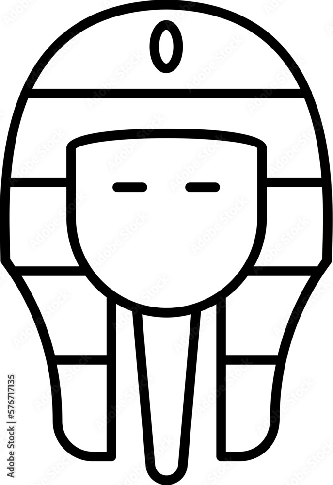 History, pharaoh icon. Simple thin line, outline vector of History icons for UI and UX, website or mobile application on white background History, pharaoh icon. Simple thin line, outline vector of History icons for UI and UX, website or mobile application on white background
