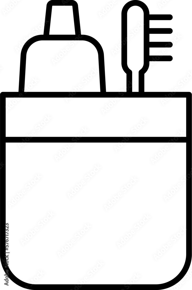 toothbrush icon. Simple thin line, outline vector of Hotel Service icons for UI and UX, website or mobile application on white background toothbrush icon. Simple thin line, outline vector of Hotel Service icons for UI and UX, website or mobile application on white background