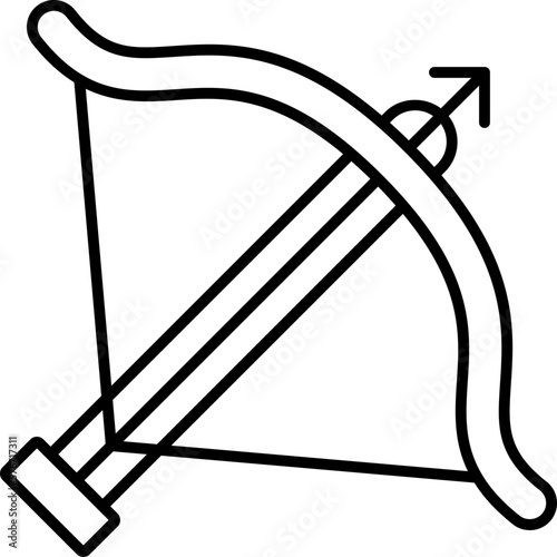 History, crossbow vector icon