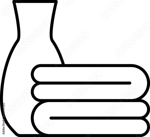 towels, vase icon. Simple thin line, outline vector of Hotel Service icons for UI and UX, website or mobile application on white background