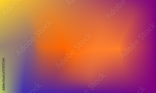 Abstract Blurred purple blue orange yellow background. Soft gradient backdrop. For brochure covers, flyers, booklets, branding. Colorful Background.