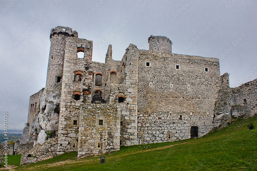 14th century medieval Polish castle Ogrodzieniec  in the Polish Jura, Poland