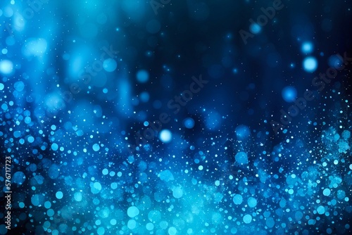  abstract blue sky background with blur bokeh light effect. Generative AI