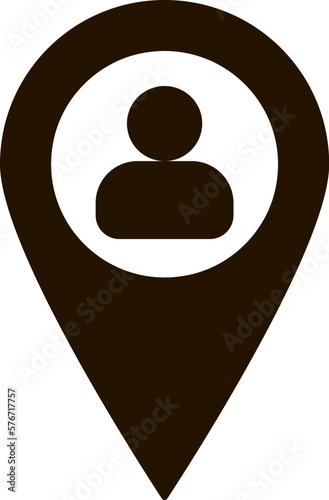 location, profile vector icon