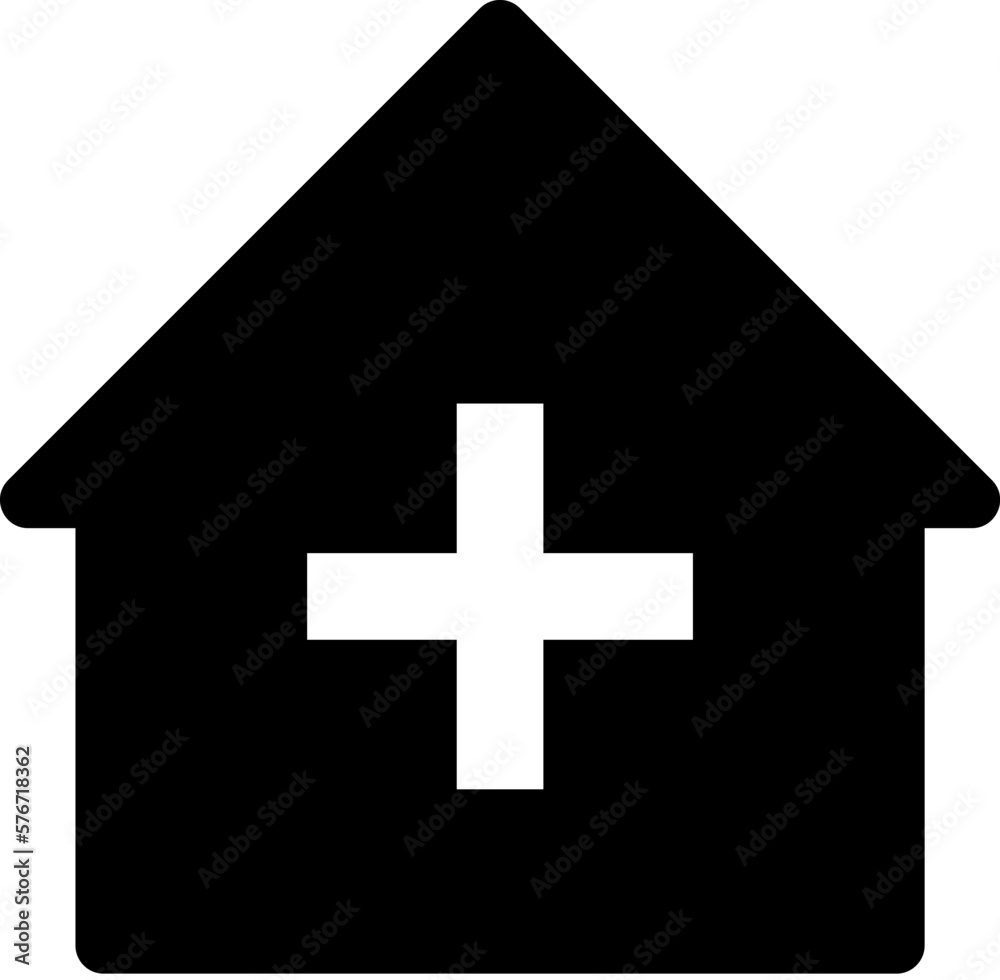 Fototapeta premium The icon of medical house. Simple flat icon illustration, vector of medical house for a website or mobile application on white background
