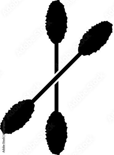 The icon of ear sticks. Simple flat icon illustration, vector of ear sticks for a website or mobile application on white background