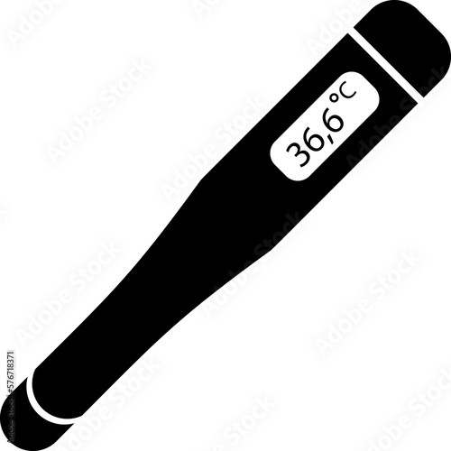 The medical digital thermometer vector icon