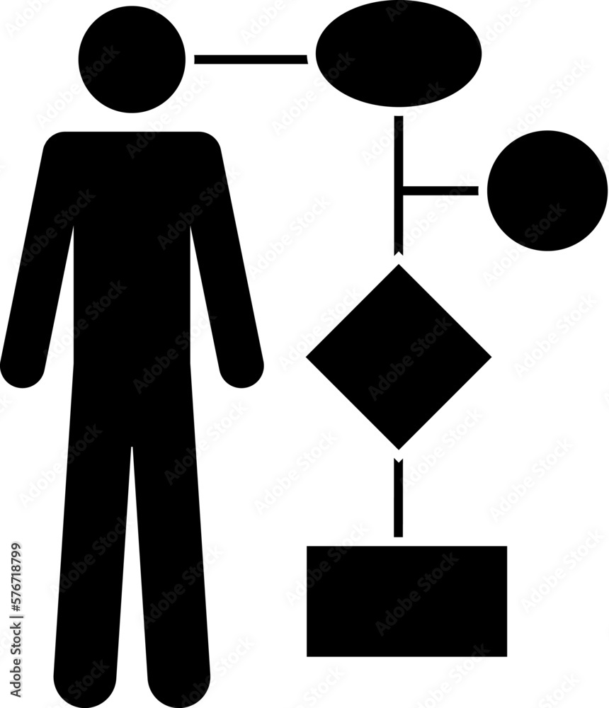 Man scheme icon. Simple glyph, flat vector of People icons for UI and UX, website or mobile application on white background Man scheme icon. Simple glyph, flat vector of People icons for UI and UX, website or mobile application on white background