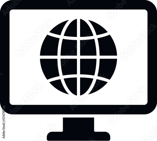 global, learning icon. Simple glyph, flat vector of Online traning icons for UI and UX, website or mobile application on white background