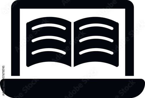 notebook, book, online icon. Simple glyph, flat vector of Online traning icons for UI and UX, website or mobile application on white background
