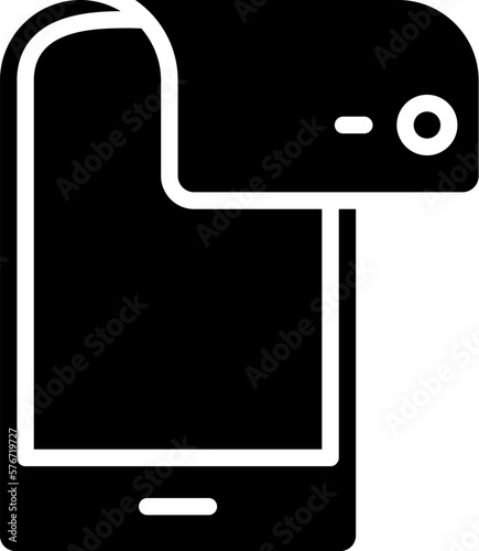 smartphone, flexible, phoneicon. Simple glyph, flat vector of smartphone icons for UI and UX, website or mobile application on white background photo