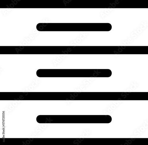 center, text vector icon
