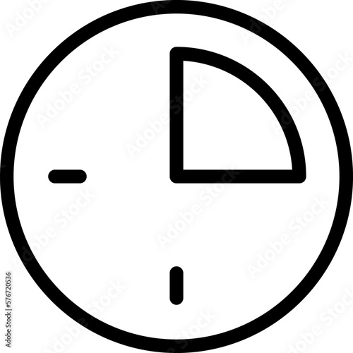 quarter of an hour vector icon