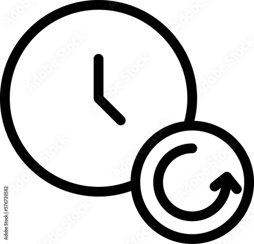 time, rewind vector icon