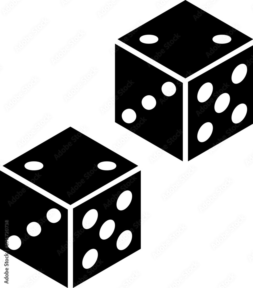 Dice vector icon Dice vector icon