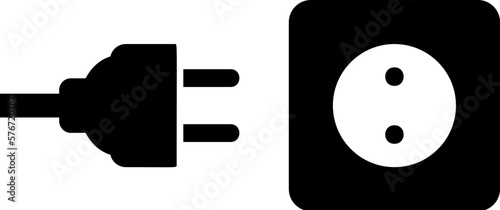 electrical plug icon. Simple glyph vector of universal set icons for UI and UX, website or mobile application on white background