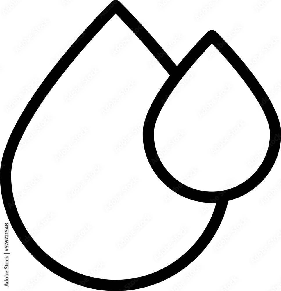 drops, water icon. Simple thin line, outline illustration of water icons for UI and UX, website or mobile application on white background
