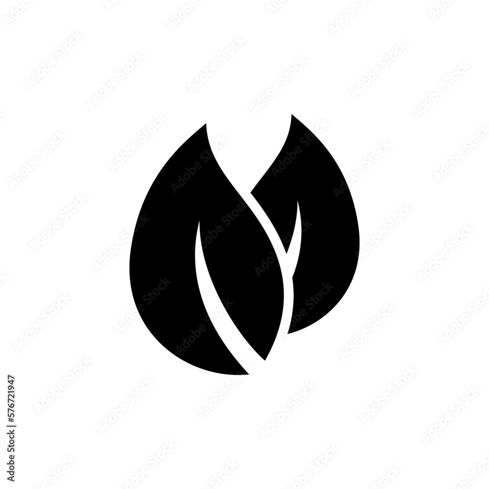 leaves of a plant symbol sign icon. Simple glyph, flat vector of Web icons for UI and UX, website or mobile application on white background leaves of a plant symbol sign icon. Simple glyph, flat vector of Web icons for UI and UX, website or mobile application on white background