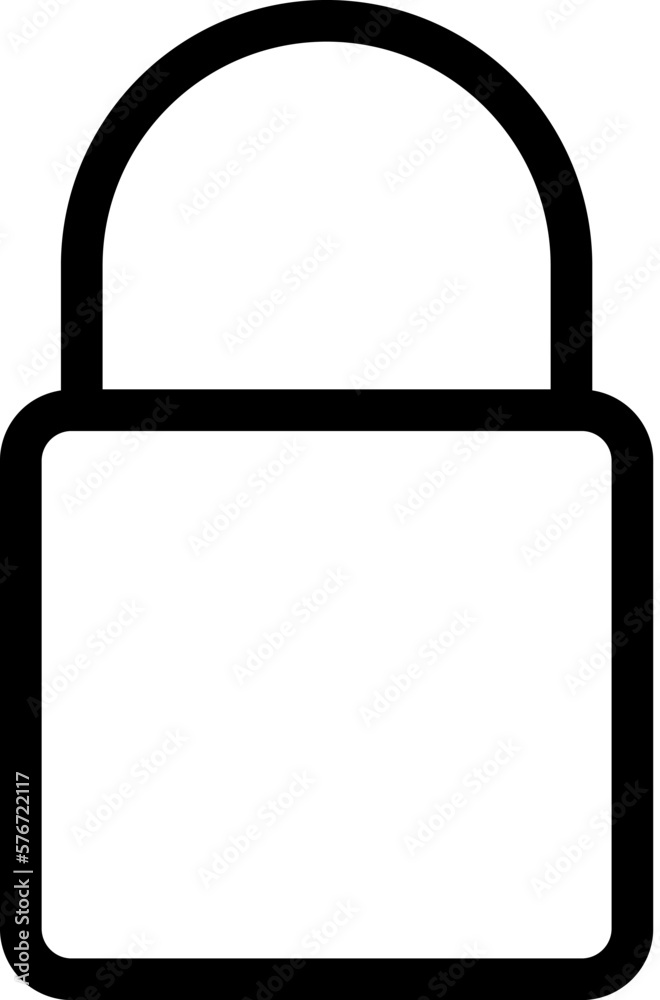 Lock icon. Simple thin line, outline vector of Web icons for UI and UX, website or mobile application on white background Lock icon. Simple thin line, outline vector of Web icons for UI and UX, website or mobile application on white background