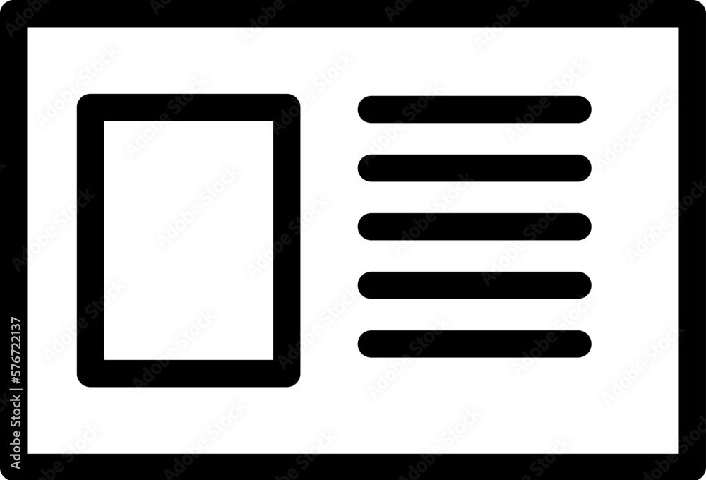 empty identification card vector icon empty identification card vector icon