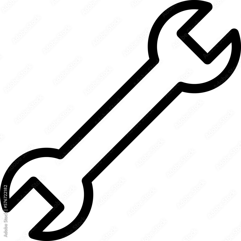 wrench icon. Simple thin line, outline vector of Web icons for UI and UX, website or mobile application on white background wrench icon. Simple thin line, outline vector of Web icons for UI and UX, website or mobile application on white background