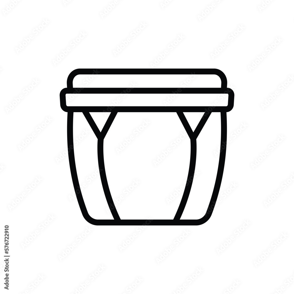bongo drum icon vector design template in white background