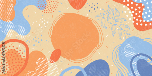 Modern minimalism trendy pattern background. Background pattern, abstract colored shapes. Vector background.