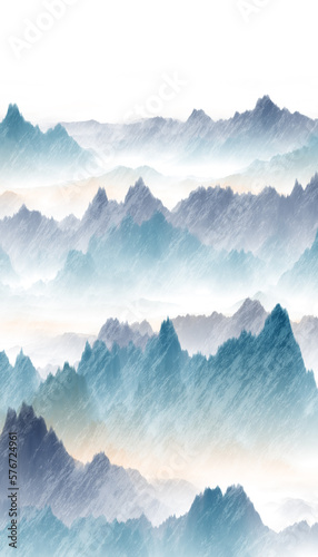 mountain landscape with clouds © feng