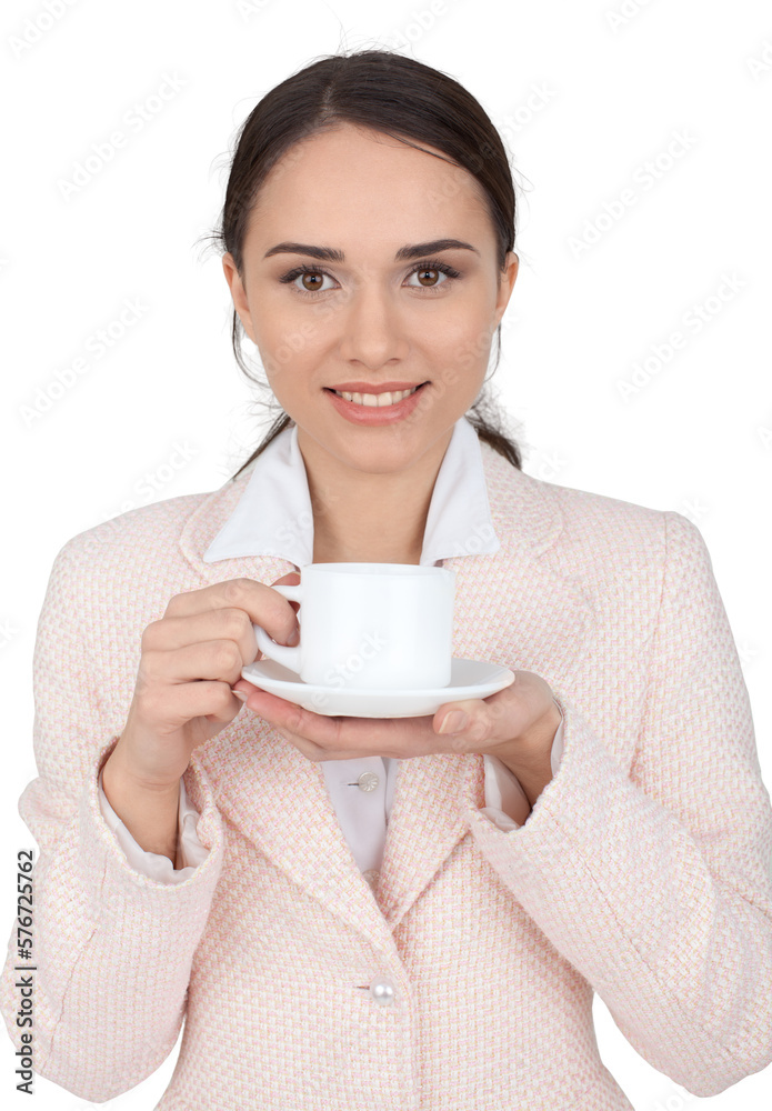 Businesswoman with Cup - Isolated Businesswoman with Cup - Isolated