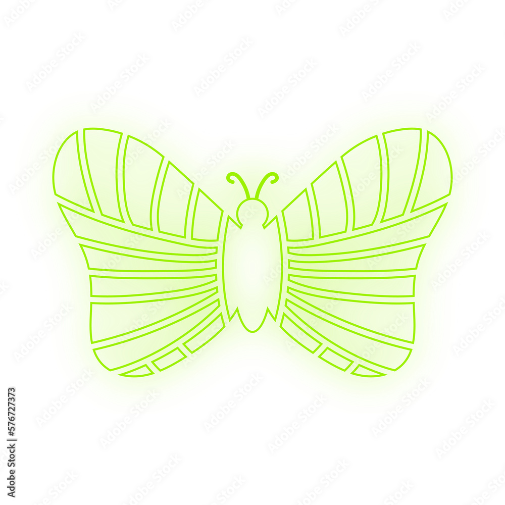Fototapeta premium neon art butterfly 
