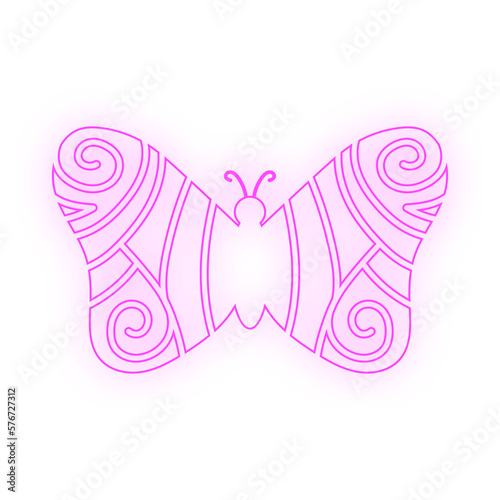 neon art butterfly 
