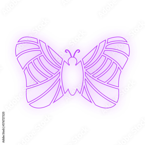 neon art butterfly 