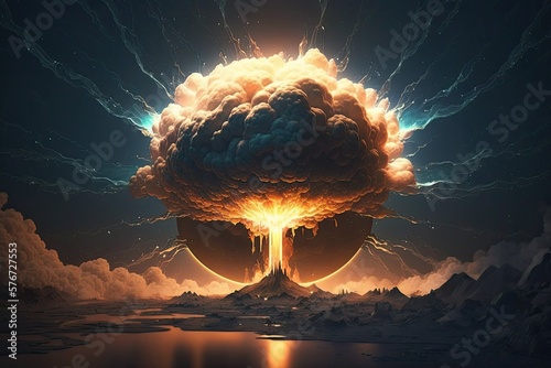 abstract nuclear explosion very detailed Generative AI 2
