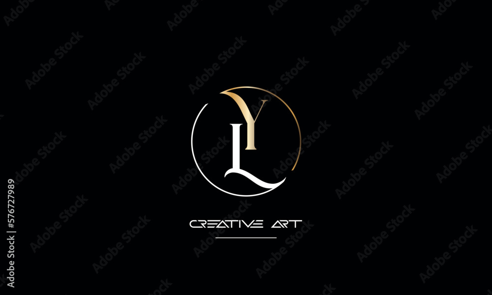 YL, LY, Y, L Abstract Letters Logo Monogram Stock Vector