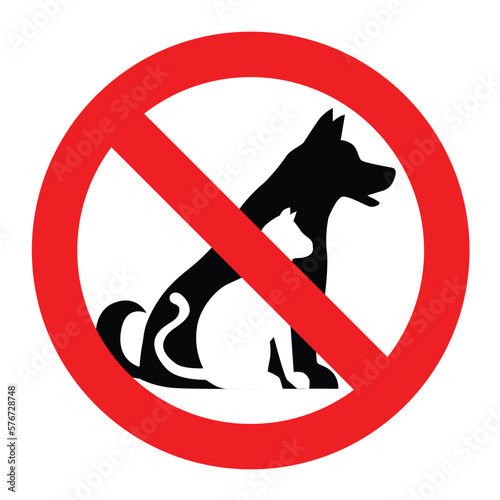 no pet allowed cat and dog sign
