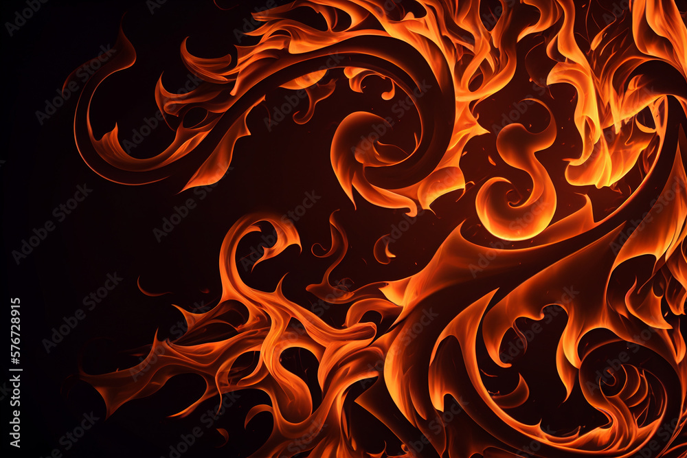 abstract of fire flames background. Generative AI
