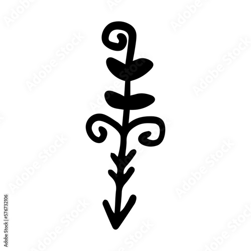 floral arrow element 