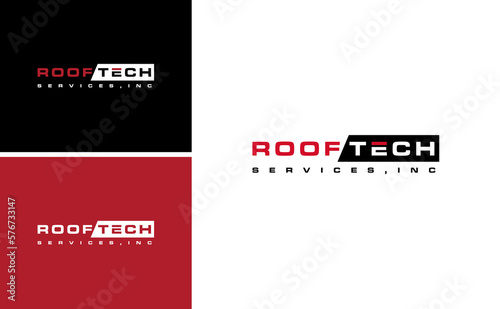 roof home tech logo building apartment vector template