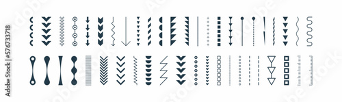 Icon set in thin line style. Collection of different graphic elements for design. Vector illustration for web, mobile or ui. © Login