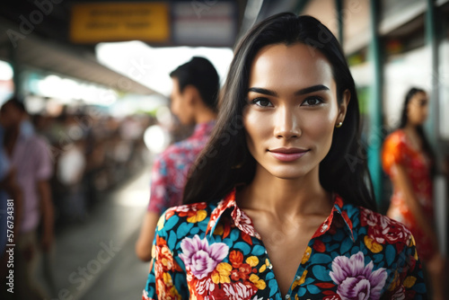 young latina or asian woman...