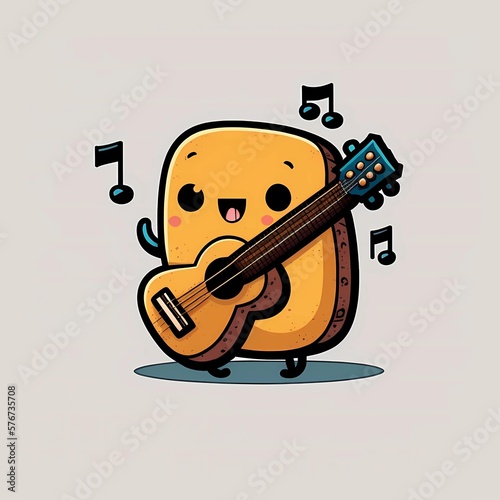 toast with guitar, generative ai